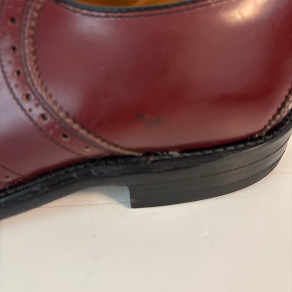 Sebago Men's Red /Burgundy Leather Lace Up Oxford Formal Dress Shoes Size 9 - Picture 4 of 11
